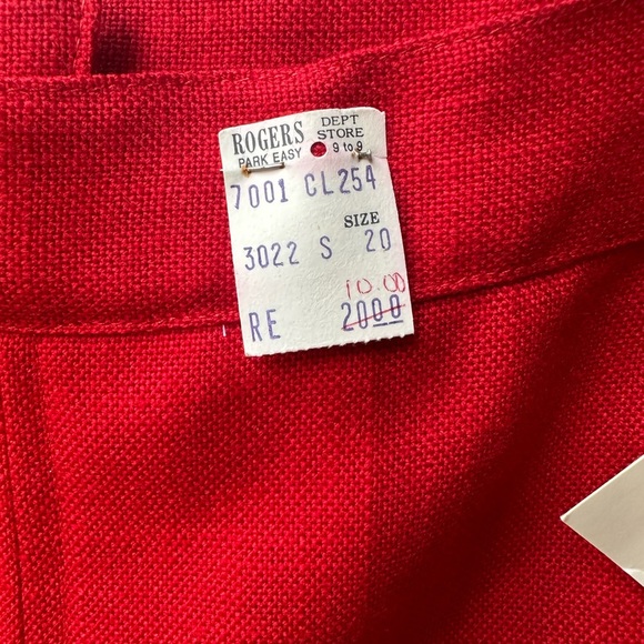 Vintage Florence Henderson The American Collection Dead stock Bright Red Skirt - Picture 7 of 10